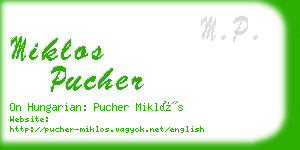 miklos pucher business card